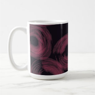 Cool, modern, trendy watercolor brush illustration coffee mug