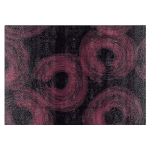 Cool, modern, trendy watercolor brush illustration cutting board