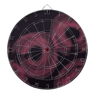 Cool, modern, trendy watercolor brush illustration dartboard