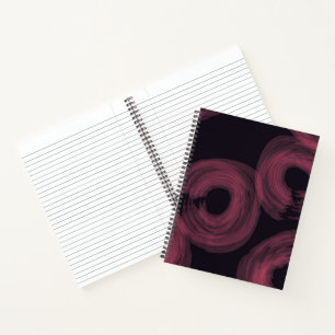 Cool, modern, trendy watercolor brush illustration notebook