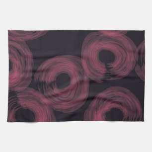 Cool, modern, trendy watercolor brush illustration tea towel