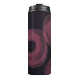 Cool, modern, trendy watercolor brush illustration thermal tumbler