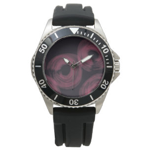 Cool, modern, trendy watercolor brush illustration watch