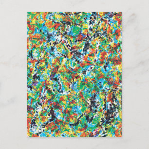 Cool modern unique floral flower pattern design postcard