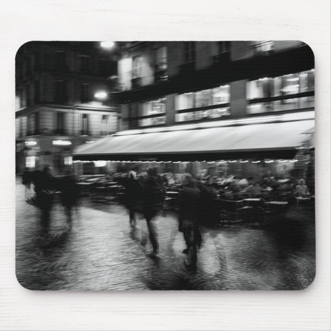 Cool, modern, urban blurry Paris Mouse Mat (Front)