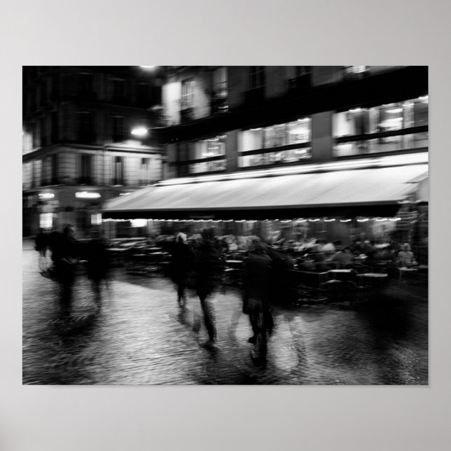 Cool, modern, urban blurry Paris Poster (Front)