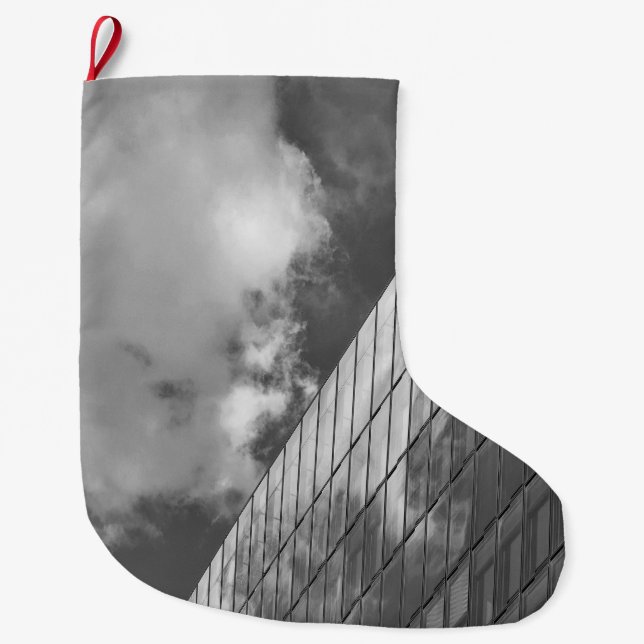 Cool, modern, urban nature and architecture large christmas stocking (Front)