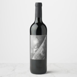 Cool, modern, urban nature and architecture wine label