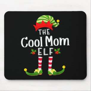 Cool Mom Christmas Elf Matching Pajama X-mas Party Mouse Mat