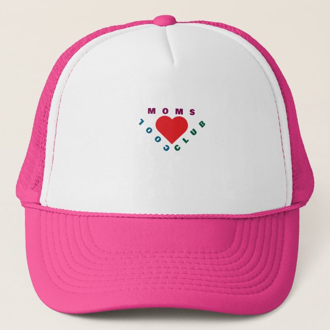  Cool Moms Club | Fun Colourful Mum Life Quote Shi Trucker Hat (Front)