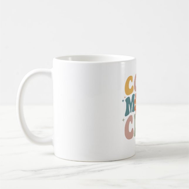 Cool Moms Club Mother_s Day Groovy Retro Best Mum  Coffee Mug (Left)