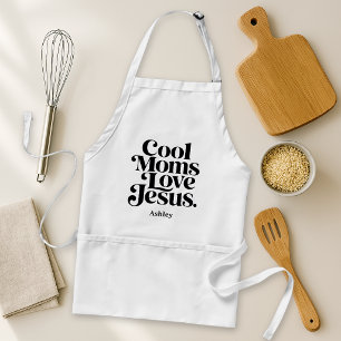Cool Moms Love Jesus Standard Apron