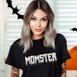 Cool Momster Drippy Script Fun Mum's Halloween T-Shirt<br><div class="desc">Embrace your inner 'Cool Momster'! 🎃 Customise this fun Halloween tee with your own twist. Get ready for spooky style! 👻 #CoolMomsterTee #HalloweenFun #MomsCostume</div>