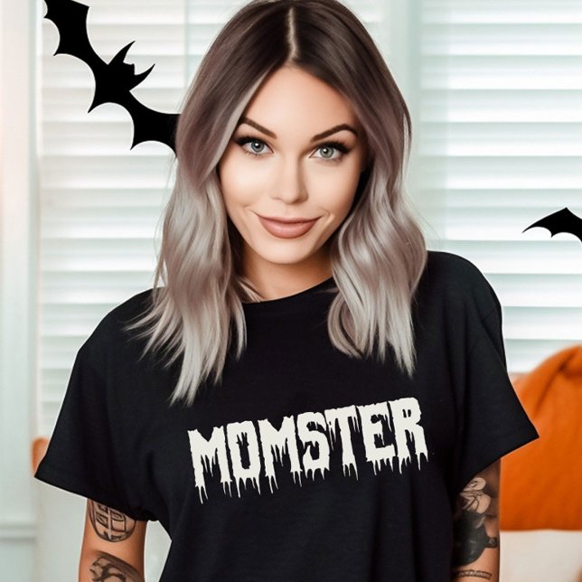 Cool Momster Drippy Script Fun Mum's Halloween T-Shirt (Creator Uploaded)