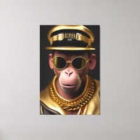 Cool monkey with gold chain and sunglasses