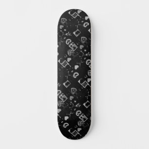 Cool Monochromatic Urban Street Art Inspired  Skateboard