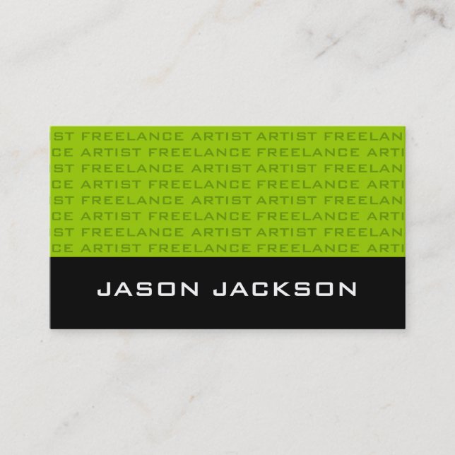 Cool Monogram Business Cards (Front)