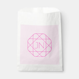 Cool Monogram, Hip Logo Style Pink & Magenta Favour Bags