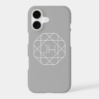 Cool Monogram, Hip Logo Style Vibe | Grey & White