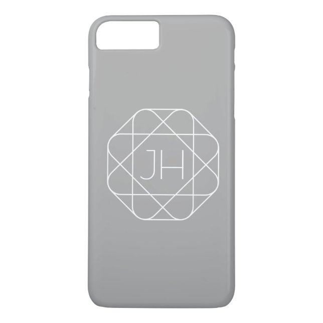 Cool Monogram, Hip Logo Style Vibe | Grey & White Case-Mate iPhone Case (Back)