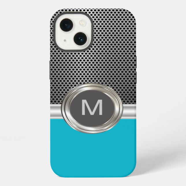 Cool Monogram Rugged Look iPhone Case (Back)