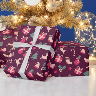 Cool Monogram Seasonal Artistic Girlfriend Birthda Wrapping Paper