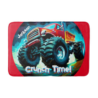 Cool Monster Truck Crunch Time Bath Mat