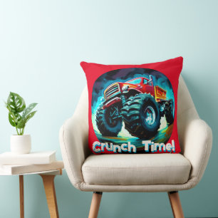 Cool Monster Truck Crunch Time Cushion