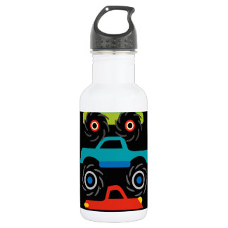 Cool Monster Trucks Blue Red Green for Boys 532 Ml Water Bottle