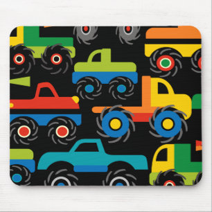 Cool Monsters Trucks Transportation Gifts for Boys Mouse Mat
