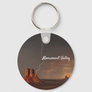 Cool Monument Valley Lightning Storm Arizona Key Ring