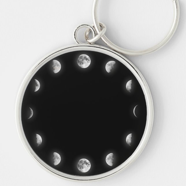 Cool Moon Phases Keychain (Front)