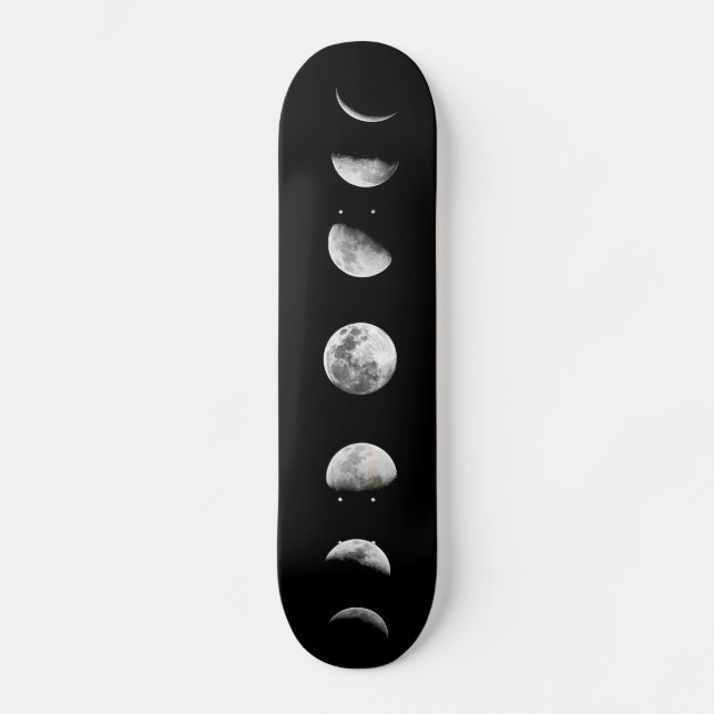 Cool Moon Phases Skateboarding Deck Skateboard (Front)