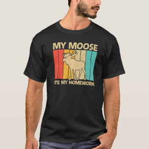 Cool Moose For Kids Boys Moose Deer Bull Elk T-Shirt