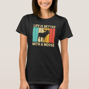 Cool Moose For Men Women Moose Alaska Moose Elk Hu T-Shirt