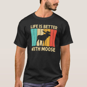 Cool Moose For Men Women Moose Alaska Moose Elk Hu T-Shirt