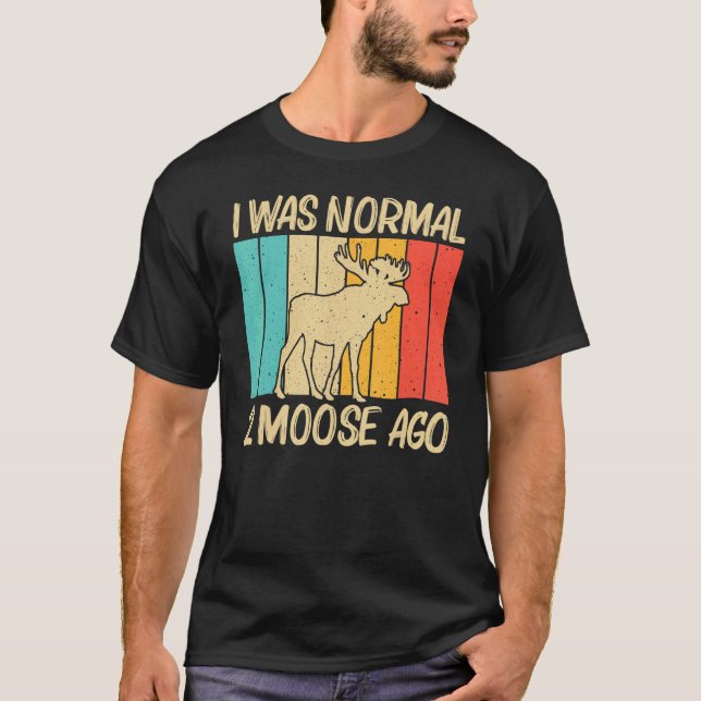Cool Moose For Men Women Moose Deer Bull Elk T-Shirt (Front)