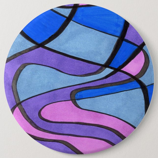 "Cool Morningl" Abstract Art Button (Front)