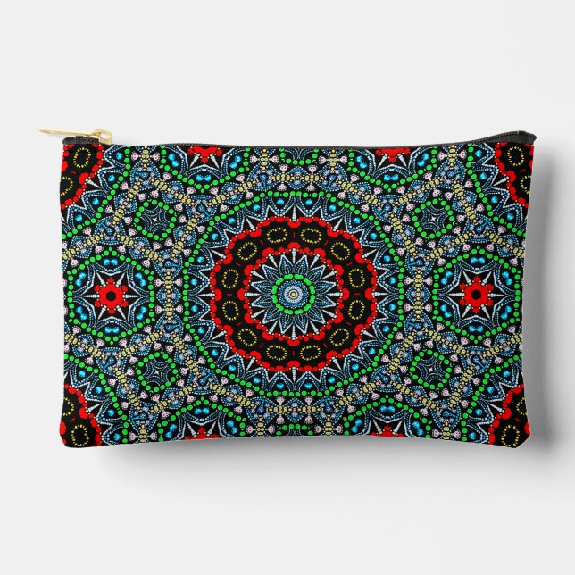 Cool Moroccan Themed Mandala Pattern Accessory Pouch (Front)