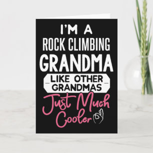 Cool Mothers Day Design Rock Climbing Grandma Card