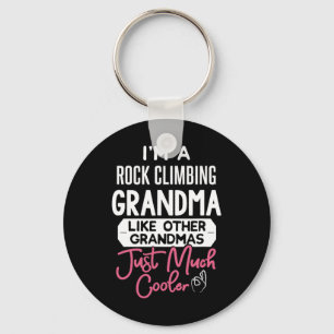 Cool Mothers Day Design Rock Climbing Grandma Key Ring