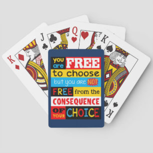 Cool Motivational Quote / Funny / Typography Art Playing Cards