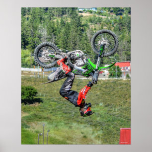 Cool Motocross Extreme Freestyle Stunt Art 1 Poster