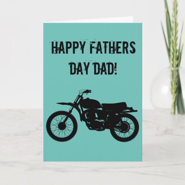 Cool Motorbike Fathers Day Card. Card (Front)