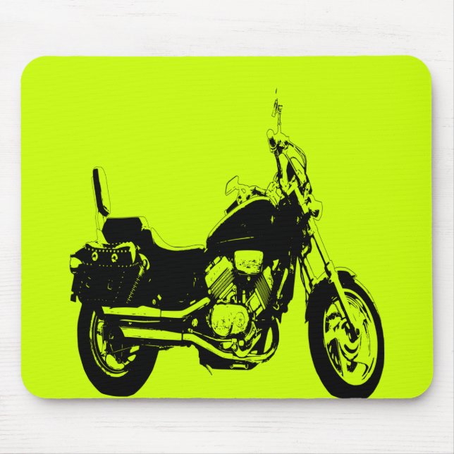 Cool motorcycle bike silhouette mouse mat (Front)