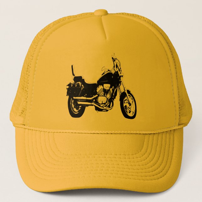 Cool motorcycle bike silhouette trucker hat (Front)