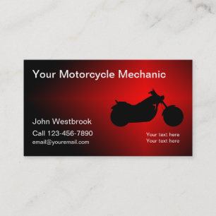 Cool Motorcycle Mechanic Theme Business Card