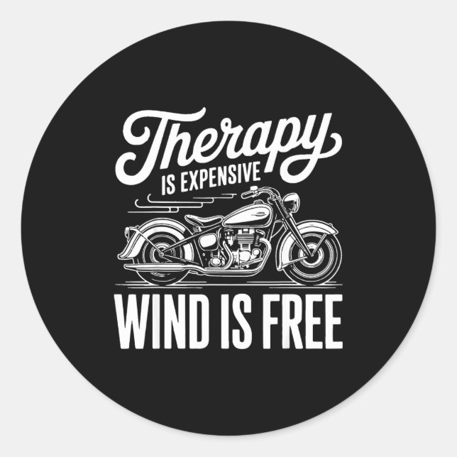 Cool Motorcycle Men Biker Rider Motor Cycle Lovers Classic Round Sticker (Front)