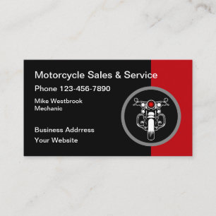 Cool Motorcycle Theme Business Cards