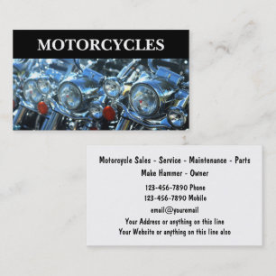 Cool Motorcycles Theme Business Cards